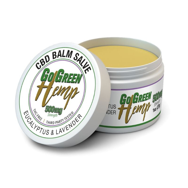 CBD Balm Salve 500mg eucalyptus lavender scent organic beeswax base