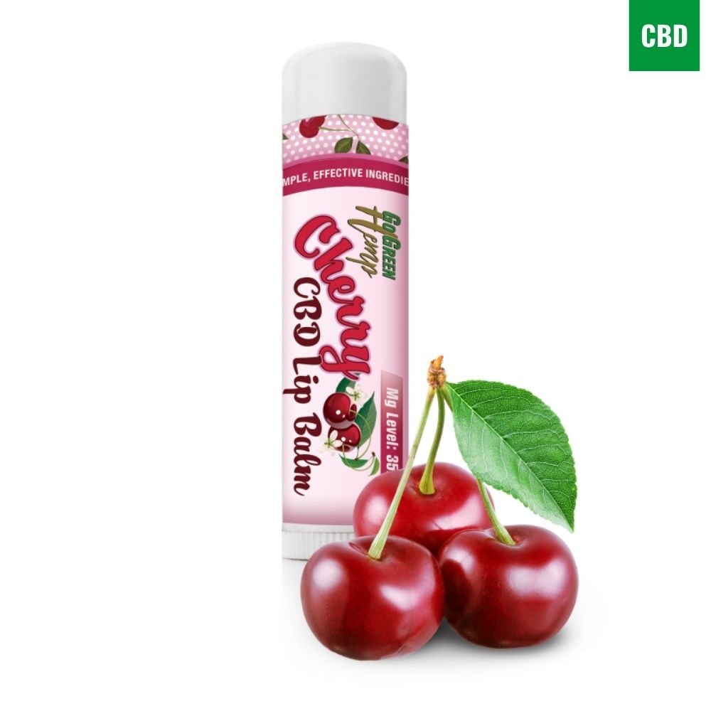 CBD Lip Balm Cherry flavor 35mg organic essential oils
